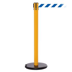 RollerSafety 300, Yellow, Barrier with 16' Blue/White Diagonal Belt