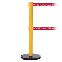 RollerSafety 300 Twin, Yellow, Barrier with double 16' AUTHORIZED ACCESS ONLY - RED Belt