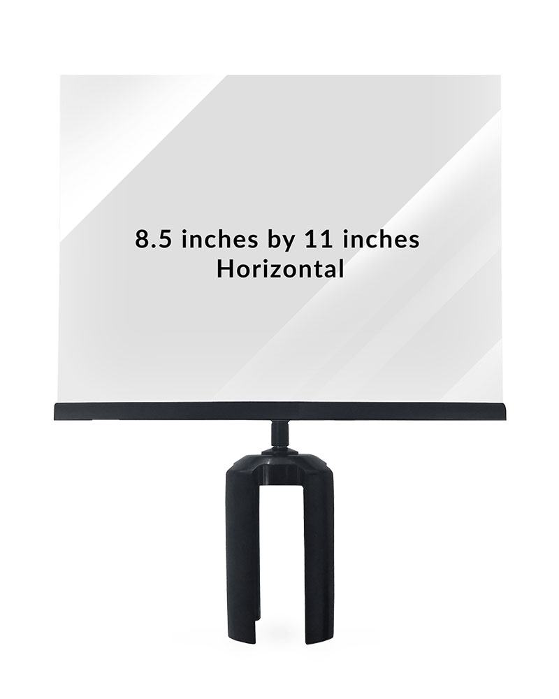 Stanchion Frameless Sign Holder - 8.5