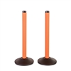 ChainBoss Indoor/Outdoor 3" molded stanchion with orange post and fillable base (2 pack)