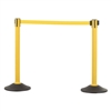 US Weight Sentry Stanchion, Yellow HDPE Post, Yellow 6.5' ft. Belt (2-Pack)