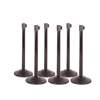 Kit: Premium Retractable Belt Stanchion - Black steel post with 15lb base & 7.5' black belt (6 PACK)