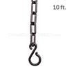 Chainboss BLACK Plastic Safety 2" Chain UV Resistant - 10ft bag with S-hooks (Multi-Pack)