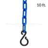 Chainboss BLUE Plastic Safety 2" Chain UV Resistant - 10ft bag with S-hooks (Multi-Pack)