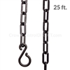 Chainboss BLACK Plastic Safety 2" Chain UV Resistant - 25ft bag with S-hooks (Multi-Pack)