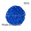 Chainboss BLUE Plastic Safety 2" Chain UV Resistant - 50ft box