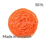 Chainboss ORANGE Plastic Safety 2" Chain UV Resistant - 50ft box