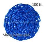 Chainboss BLUE Plastic Safety 2" Chain UV Resistant - 100ft box