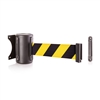 US Weight Black wall mount & 8' safety yellow/black chevron belt