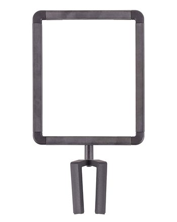 US Weight Plastic Stanchion Sign Holder with Plexiglass Covers for ChainBoss and Sentry Stanchions