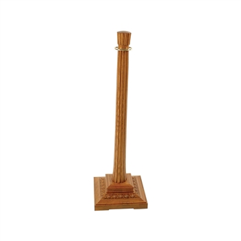 Wood Rope Post with Square Base - W413