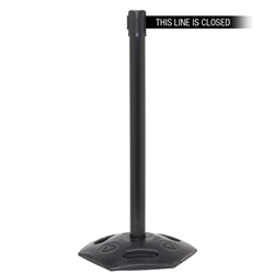 WeatherMaster 250, Black, Barrier with 11' THIS LINE IS CLOSED Belt