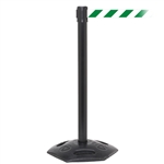 WeatherMaster 250, Black, Barrier with 11' Green/White Diagonal Belt