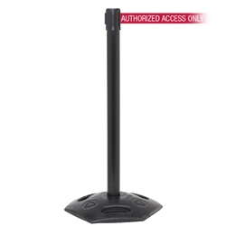 WeatherMaster 250, Black, Barrier with 11' AUTHORIZED ACCESS ONLY - RED Belt