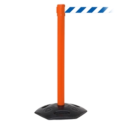 WeatherMaster 250, Orange, Barrier with 11' Blue/White Diagonal Belt
