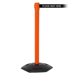 WeatherMaster 250, Orange, Barrier with 11' PLEASE WAIT HERE Belt