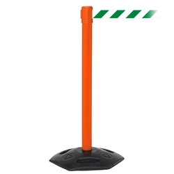 WeatherMaster 250, Orange, Barrier with 11' Green/White Diagonal Belt