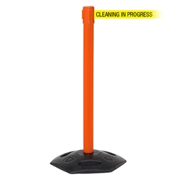 WeatherMaster 250, Orange, Barrier with 11' CLEANING IN PROGRESS Belt