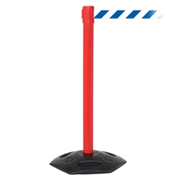 WeatherMaster 250, Red, Barrier with 11' Blue/White Diagonal Belt