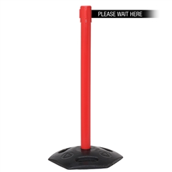WeatherMaster 250, Red, Barrier with 11' PLEASE WAIT HERE Belt