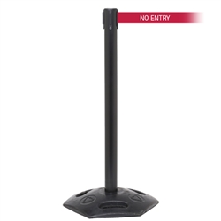 WeatherMaster 300, Black, Barrier with 16' NO ENTRY Belt