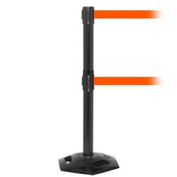 WeatherMaster 250 Twin, Black, Barrier with double 11' Fluorescent Orange Belt