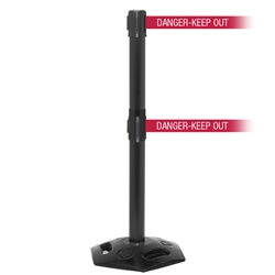WeatherMaster 250 Twin, Black, Barrier with double 11' DANGER-KEEP OUT - RED Belt