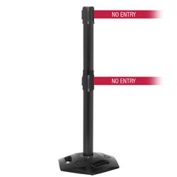 WeatherMaster 250 Twin, Black, Barrier with double 11' NO ENTRY Belt