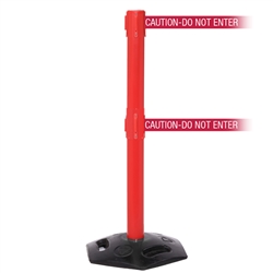 WeatherMaster 250 Twin, Red, Barrier with double 11' CAUTION-DO NOT ENTER - RED Belt