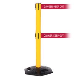 WeatherMaster 250 Twin Xtra, Yellow, Barrier with double 3" wide 11' DANGER-KEEP OUT - RED Belt