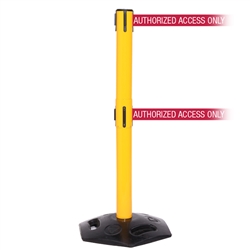 WeatherMaster 250 Twin, Yellow, Barrier with double 11' AUTHORIZED ACCESS ONLY - RED Belt