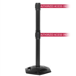 WeatherMaster 300 Twin, Black, Barrier with double 16' AUTHORIZED ACCESS ONLY - RED Belt