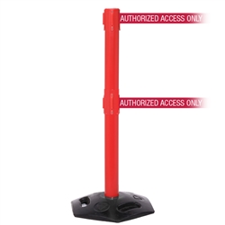 WeatherMaster 300 Twin, Red, Barrier with double 16' AUTHORIZED ACCESS ONLY - RED Belt