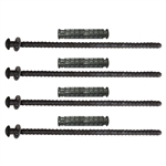 Parking Stop Hardware Kit, includes four pieces of 6" lag