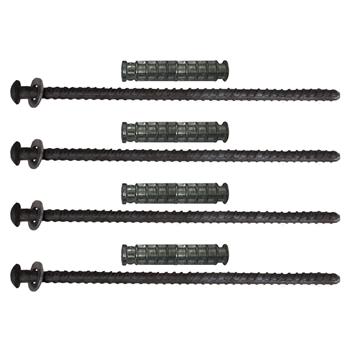 Parking Stop Hardware Kit, includes four pieces of 6" lag