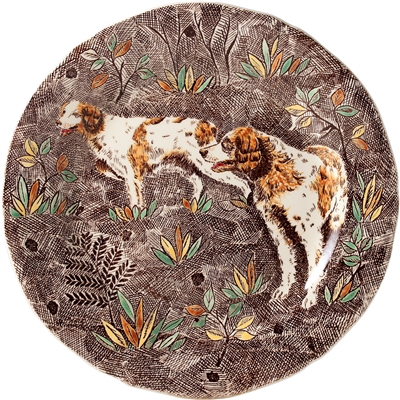 Rambouillet Spaniel Dessert Plate by Gien France