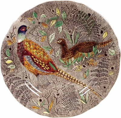 Rambouillet Pheasant Dinner Plate by Gien France