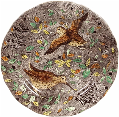 Rambouillet Woodcock Dinner Plate by Gien France