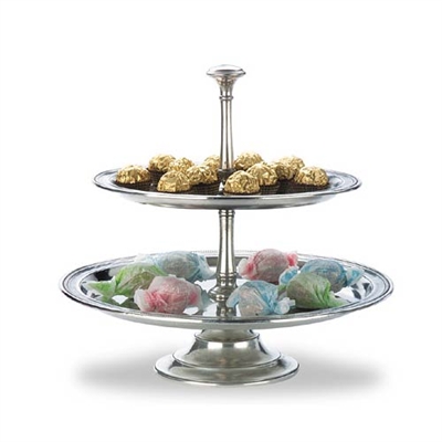 Toscana Two-Tier Centerpiece by Match Pewter