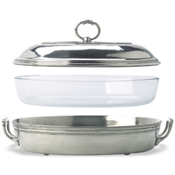 Toscana Pyrex Casserole Dish with Lid by Match Pewter