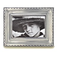Trentino Scalloped Small Rectangle Frame by Match Pewter