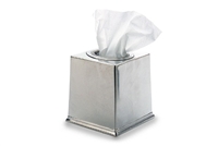 Classic Square Tissue Box by Match Pewter