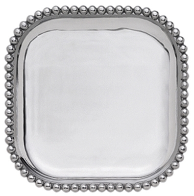 Pearled Small Square Platter by Mariposa