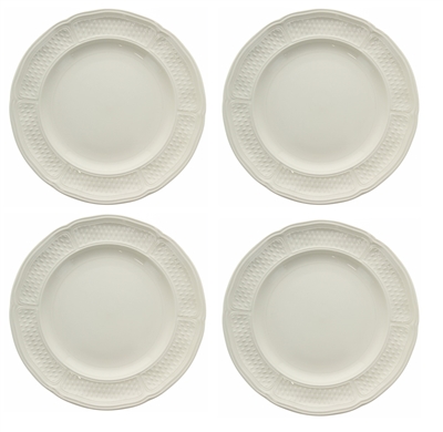 Pont Aux Choux White Dessert Plate (Set of 4) by Gien France