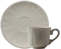 Pont Aux Choux White US Tea Cup and Saucer by Gien France