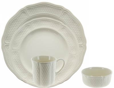 Pont Aux Choux White 4 Piece Placesetting by Gien France
