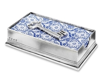 Dinner Napkin Box with Key by Match Pewter