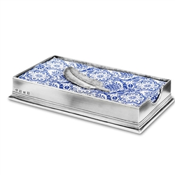Dinner Napkin Box with Feather by Match Pewter