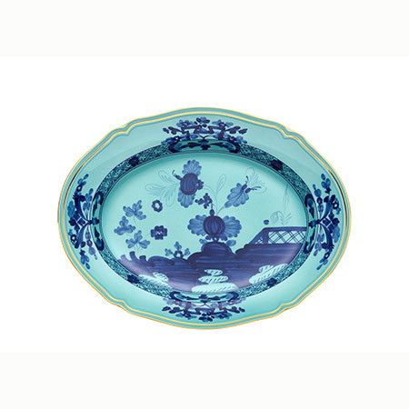 Richard Ginori - Oriente Italiano Iris Oval Flat Platter 13.5"