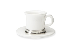 Convivio Espresso Cup with Saucer by Match Pewter